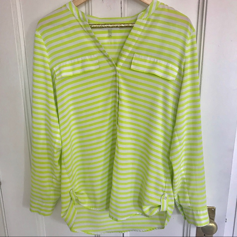 Calvin Klein Neon Striped Blouse